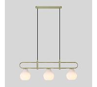 KCHSRKHXC Modern Glass Pendent Lamp E27 Metal Strip Ceiling Hanging Light Indoor Dining Table Kitchen Chandelier Home Living Room Adjustable Suspended Light Fixture,Hanging Modern Chandelier