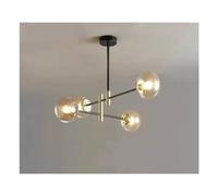 KCHSRKHXC Modern LED Glass Ball 4/6/8 Heads E27 Chandelier Kitchen Bedroom Living Room Ball lamp Indoor - Black Retro Chandelier Adjustable Chandeliers