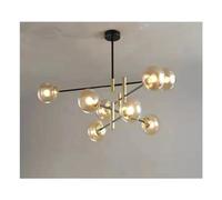 KCHSRKHXC Modern LED Glass Ball 4/6/8 Heads E27 Chandelier Kitchen Bedroom Living Room Ball lamp Indoor - Black Retro Chandelier Adjustable Chandeliers