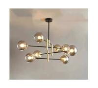 KCHSRKHXC Modern LED Glass Ball 4/6/8 Heads E27 Chandelier Kitchen Bedroom Living Room Ball lamp Indoor - Black Retro Chandelier Adjustable Chandeliers