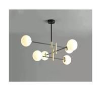 KCHSRKHXC Modern LED Glass Ball 4/6/8 Heads E27 Chandelier Kitchen Bedroom Living Room Ball lamp Indoor - Black Retro Chandelier Adjustable Chandeliers