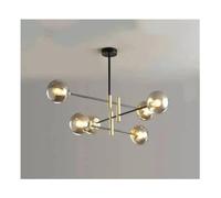 KCHSRKHXC Modern LED Glass Ball 4/6/8 Heads E27 Chandelier Kitchen Bedroom Living Room Ball lamp Indoor - Black Retro Chandelier Adjustable Chandeliers