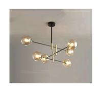 KCHSRKHXC Modern LED Glass Ball 4/6/8 Heads E27 Chandelier Kitchen Bedroom Living Room Ball lamp Indoor - Black Retro Chandelier Adjustable Chandeliers