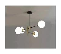 KCHSRKHXC Modern LED Glass Ball 4/6/8 Heads E27 Chandelier Kitchen Bedroom Living Room Ball lamp Indoor - Black Retro Chandelier Adjustable Chandeliers