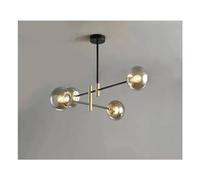 KCHSRKHXC Modern LED Glass Ball 4/6/8 Heads E27 Chandelier Kitchen Bedroom Living Room Ball lamp Indoor - Black Retro Chandelier Adjustable Chandeliers