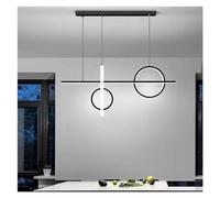 KCHSRKHXC Modern Minimalist LED Chandelier Kitchen Living Room Island Art Design Suspension Light Fixtures Gold Black Hanging Lamp, Hanging Modern Chandelier