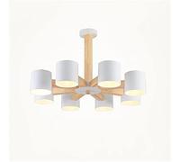 KCHSRKHXC Modern Wrought Iron Solid Wood E27 Chandelier Compatible with Bedroom Kitchen Living Room Bedroom Restaurant Personality Chandelier,Crystal Flush Mount