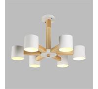 KCHSRKHXC Modern Wrought Iron Solid Wood E27 Chandelier Compatible with Bedroom Kitchen Living Room Bedroom Restaurant Personality Chandelier,Crystal Flush Mount