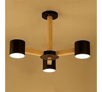KCHSRKHXC Modern Wrought Iron Solid Wood E27 Chandelier Compatible with Bedroom Kitchen Living Room Bedroom Restaurant Personality Chandelier,Crystal Flush Mount