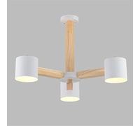 KCHSRKHXC Modern Wrought Iron Solid Wood E27 Chandelier Compatible with Bedroom Kitchen Living Room Bedroom Restaurant Personality Chandelier,Crystal Flush Mount