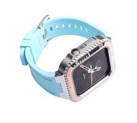 KCHSRKHXC Modified Kit Metal Watch Case With Band,For Band Series 8 7 45mm,Stainless Steel Cover+Strap Retrofit Set Accessories,For Series 6 5 4 SE