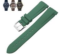 KCHSRKHXC Natural Rubber Watchband 20mm 22mm Special for Tudor Black Bay 1958 39mm 41mm GMT Pelagos Pin/Folding Buckle Rubber Strap (Color : Black Folding, Size : 22mm)