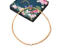 KCHSRKHXC necklace Elegant Heart Shaped Freshwater Shells Jewelry Accessory for Women Ladies Handmade Steel
