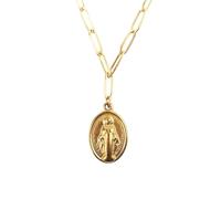 KCHSRKHXC necklace For Trendy 2025 Steel Maria Women Metal Mary Color Hers necklace Religious Jewelry Accessories Creative Gift, Free size,