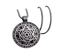 KCHSRKHXC necklace For Trendy 2025 Vintage Seal 12 Constellation Steel Pendant Women's Charm Six Star Jewelry Accessories Creative Gift