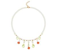 KCHSRKHXC necklace Stylish Short Beaded Adornment with Pearls Fringe Pendant Unique Neckchains Charm for Gatherings jewelry