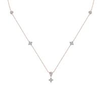 KCHSRKHXC New 2025 Four-Leaf Moissanite Necklaces 925 Silver for Women 2Mm 3Mm Round D Color Charm Choker Unisexs Jewelry Fashion Accessories Creative Gift