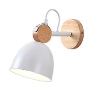 KCHSRKHXC Nordic Bedroom Wall Lamp, Creative Bedside Metal Lighting, Corridor Staircase Mounted Light Fixtures, Living Room Wooden Art Sconce, Interior Porch Lights, for Study