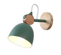 KCHSRKHXC Nordic Bedroom Wall Lamp, Creative Bedside Metal Lighting, Corridor Staircase Mounted Light Fixtures, Living Room Wooden Art Sconce, Interior Porch Lights, for Study