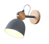 KCHSRKHXC Nordic Bedroom Wall Lamp, Creative Bedside Metal Lighting, Corridor Staircase Mounted Light Fixtures, Living Room Wooden Art Sconce, Interior Porch Lights, for Study