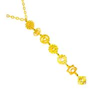 KCHSRKHXC Only faith Women's Necklace Pendant Witch's Knot and Tetragrammaton for Women The 7 Chakras, Long Spiritual Symbols Pendant, Yoga Reiki Meditation Amulet