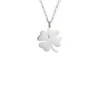KCHSRKHXC Patricks Day Necklaces, 925 Sterling Silver Shamrock Lucky Necklace Three Leaf Heart Trinity Knot Irish Patrick Symbol Charm Religious Amulet - Green Beads Patricks Day,
