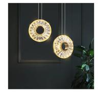 KCHSRKHXC PendantLight, Dining Room Copper Chandelier Luxury Modern 3 Head UFO Bedroom Bed Bar LED Dining Room Chandelier