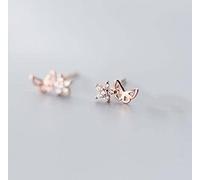 KCHSRKHXC Personalized Earrings,Earrings, Women's Hollow Diamond-Studded Love Shell Beads Synthetic Pearl Earrings &Rose