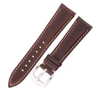 KCHSRKHXC Replacement Watchbands 18/19/20/21/22/24mm Men's Skin Friendly Soft Oil Waxed Cowhide Watch Strap for Mechanical Watches(Black,22mm)