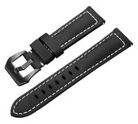 KCHSRKHXC Replacement Watchbands 18/20/22/24mm Men's Thickened Frosted Genuine Leather Watch Strap with Heavy Duty Pin Buckle(Brown-Black,18mm)