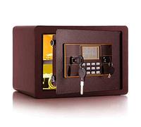 KCHSRKHXC Safes Secure LCD Screen Display Electronic Double-Layer Fixed Installation Wine Red * 30Cm Safe Interesting life