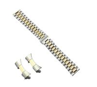 KCHSRKHXC Solid Stainless Steel Watch Band 10mm 12mm 13mm 14mm 16mm 17mm 18mm 19mm 20mm 21mm 22mm Wrist Strap Butterfly Buckle (Color : Silver rose gold, Size 22mm)