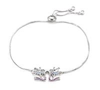 KCHSRKHXC unique cubic zirconia double dance girl charm ladies female jewelry adjustable chain friendship