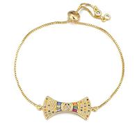 KCHSRKHXC unique geometric fan shape charm princess cut cubic zirconia crystal adjustable chain female jewelry gift