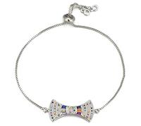 KCHSRKHXC unique geometric fan shape charm princess cut cubic zirconia crystal adjustable chain female jewelry gift