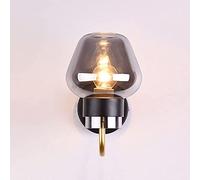 KCHSRKHXC Wall Lamp,Glass Wall Lamp d Metal Sconce Indoor Lighting Fixture, Modern Geometric Wall Lamps Bedroom Bedside Lights for Living Room Hallway Mirror Stairs Lighting Fixture/Amber