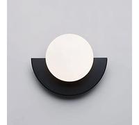 KCHSRKHXC Wall Lamp,Globe Wall Lights Glass Metal Sconce Nordic Wall Lamp, Living Room Decor Light Fixture, Bedroom Bedside Geometric Headboard Lighting Fitting Kit, Modern Hallway Sconces/Black