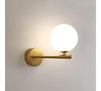 KCHSRKHXC Wall Lamp Indoor Lighting LED Milky White Glass Ball Wall Lights Living Room Corridor Metal Wall Mount Sconce Fixture Bathroom Wall Sconce Lighting Fixture LED Wall Lighting