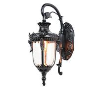 KCHSRKHXC Wall Lamp Lighting Aluminum Waterproof Outdoor Light Fixture Idyllic Aisle Villa Decoration Background Rustproof Balcony LED Glass Lantern Indoor and Outdoor-Large