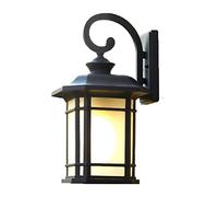 KCHSRKHXC Wall Lamp Lighting Industrial Vintage Waterproof with Clear Glass Style Outside Light Garden Porch Patio Exterior Sconce ORB Black Ancient Indoor and Outdoor -Small(Medium)