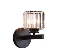 KCHSRKHXC Wall Lamp Lighting Lamps LED Crystal Light Creative Black Indoor Bedside Living Dining Room Stair Restroom Aisle for Bedroom-Small-B(Grey Wolf)