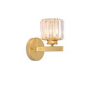 KCHSRKHXC Wall Lamp Lighting Lamps LED Crystal Light Creative Black Indoor Bedside Living Dining Room Stair Restroom Aisle for Bedroom-Small-B(Grey Wolf)
