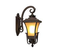 KCHSRKHXC Wall Lamp Lighting Mounted Light Traditional Victoria Outdoor Fixture Coffee Gold Retro Waterproof Rainproof Glass External Sconces Balcony Corridor Lantern E27 Decor Il