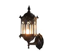 KCHSRKHXC Wall Lamp Lighting Small Craft Garden Light Waterproof Balcony Outdoor Exterior Aisle Aluminum Rust Bronze -Black(Noir)