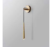 KCHSRKHXC Wall Lamp,Modern Copper Wall Light 3W Led Wall Sconce Crystal Lampshade Wall Spotlight Tube Brass Lighting Fixtures for Living Room Bedroom Bedside Hallway Stairs Decorative Wall/3000K
