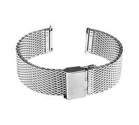 KCHSRKHXC watch strap 16mm 18mm 20mm 22mm universal watchband quick release watch band mesh stainless steel strap wrist belt bracelet black