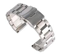 KCHSRKHXC watch strap 18/20/22/24mm silver solid link band stainless steel replacement bracelet adjustable watchbands
