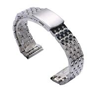 KCHSRKHXC Watch Strap, 18mm/20mm/22mm silver stainless steel strap men's and women's bracelet