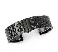 KCHSRKHXC Watch Strap 20mm, 22mm, 24mm, 26mm Black/silver Stainless Steel Quick Release Solid Link Metal Replacement Strap Men's And Women's Business Watches