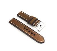 KCHSRKHXC Watch Strap Cow Leather Retro Handmade Wristband 20mm 22mm 24mm Vintage Thick Watchband Belts Polished Buckle